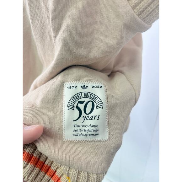 Adidas Originals Preppy Varsity Knit Tank Top Large Tan Cream - Picture 11 of 12